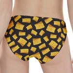 Black Cheese And Holes Pattern Print Women's Panties