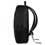 Black Cheshire Cat Pattern Print 17 Inch Backpack