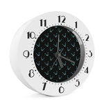 Black Cheshire Cat Pattern Print Alarm Clock