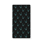 Black Cheshire Cat Pattern Print Baby Crib Sheet