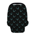 Black Cheshire Cat Pattern Print Baby Seat Cover