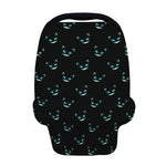 Black Cheshire Cat Pattern Print Baby Seat Cover