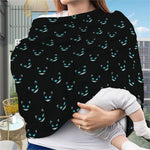 Black Cheshire Cat Pattern Print Baby Seat Cover