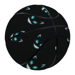 Black Cheshire Cat Pattern Print Basketball