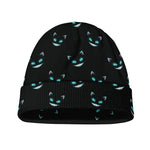 Black Cheshire Cat Pattern Print Beanie