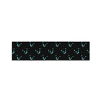 Black Cheshire Cat Pattern Print Bed Runner