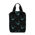 Black Cheshire Cat Pattern Print Bible Tote Bag