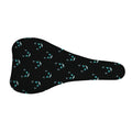 Black Cheshire Cat Pattern Print Bicycle Seat Cover