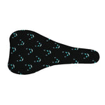 Black Cheshire Cat Pattern Print Bicycle Seat Cover