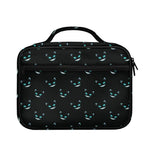 Black Cheshire Cat Pattern Print Briefcase Bible Bag