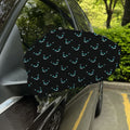 Black Cheshire Cat Pattern Print Car Side Mirror Covers