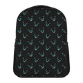 Black Cheshire Cat Pattern Print Casual Backpack