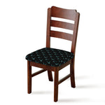 Black Cheshire Cat Pattern Print Chair Cushion Cover