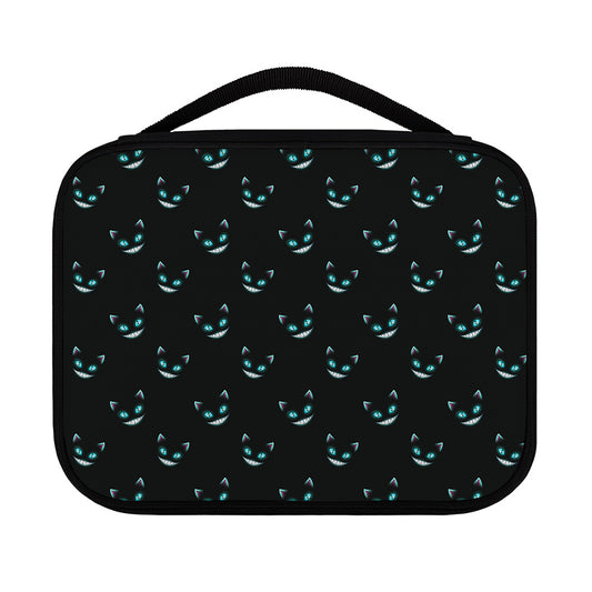 Black Cheshire Cat Pattern Print Classic Bible Case