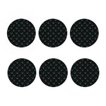 Black Cheshire Cat Pattern Print Coaster Set