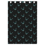 Black Cheshire Cat Pattern Print Curtain