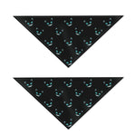 Black Cheshire Cat Pattern Print Dog Bandana
