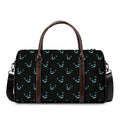 Black Cheshire Cat Pattern Print Duffel Bag