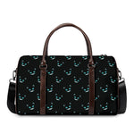 Black Cheshire Cat Pattern Print Duffle Bag