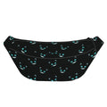 Black Cheshire Cat Pattern Print Fanny Pack