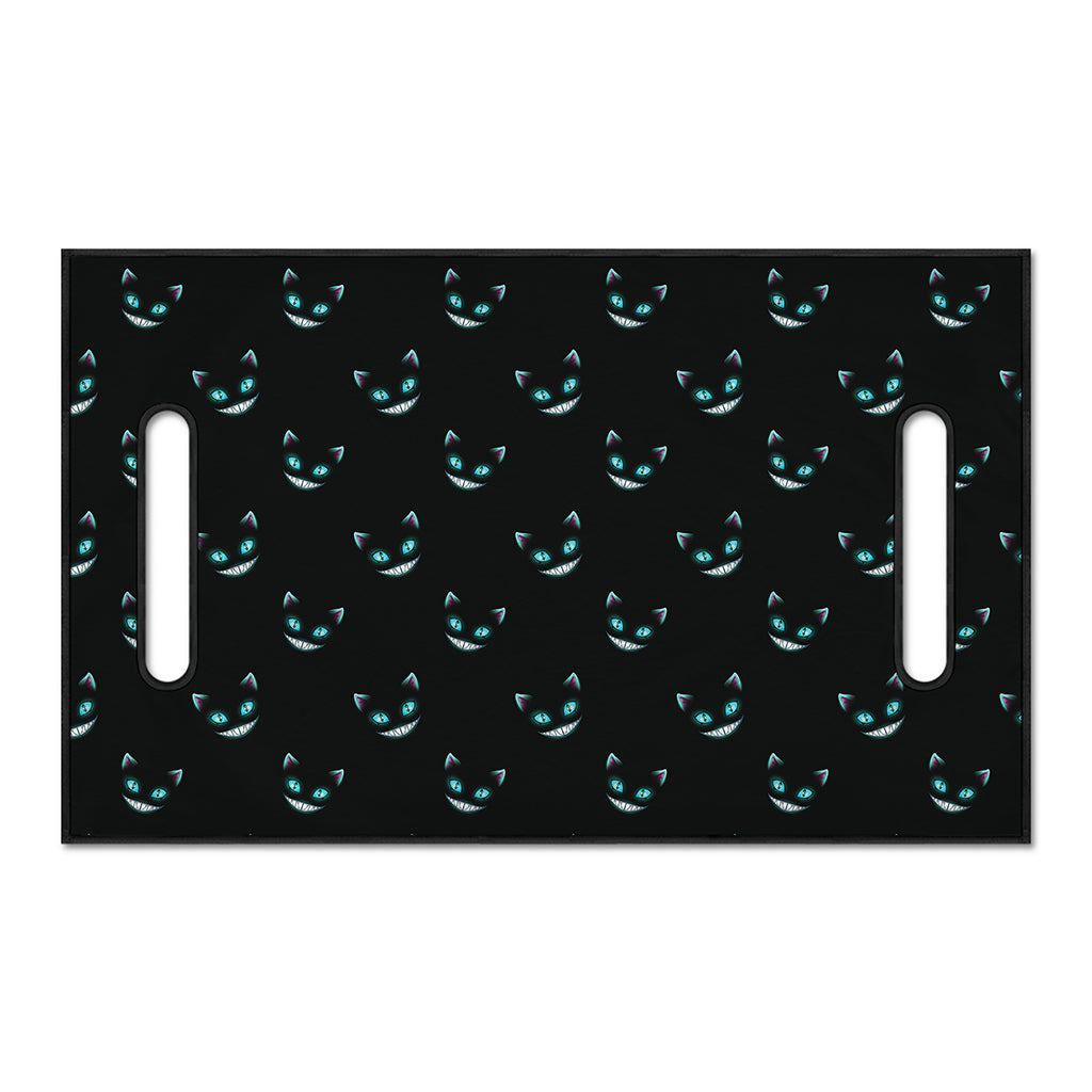 Black Cheshire Cat Pattern Print Golf Cart Seat Cover
