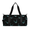 Black Cheshire Cat Pattern Print Gym Bag
