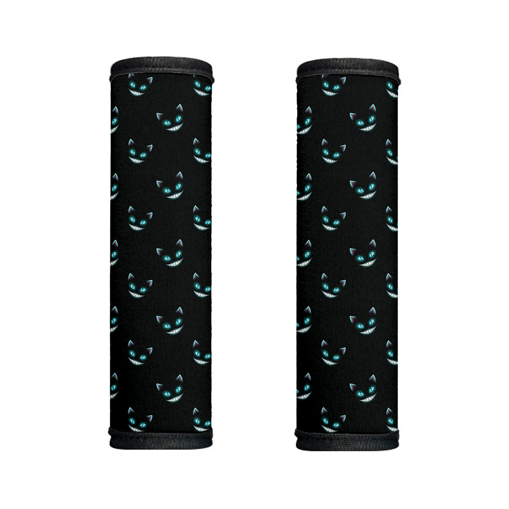 Black Cheshire Cat Pattern Print Handle Covers
