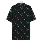 Black Cheshire Cat Pattern Print Hawaiian Shirt