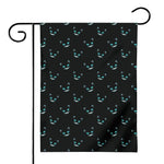 Black Cheshire Cat Pattern Print House Flag