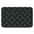 Black Cheshire Cat Pattern Print Indoor Door Mat