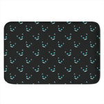 Black Cheshire Cat Pattern Print Indoor Door Mat