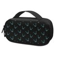 Black Cheshire Cat Pattern Print Portable Cooler Travel Case