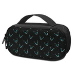 Black Cheshire Cat Pattern Print Insulin Cooler Travel Case