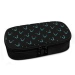 Black Cheshire Cat Pattern Print Insulin Cooler Travel Case