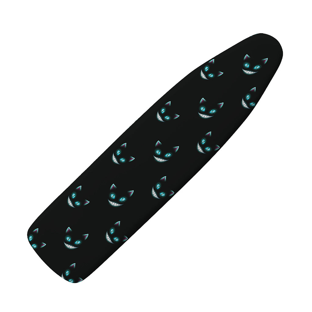 Black Cheshire Cat Pattern Print Ironing Board Cover