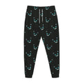 Black Cheshire Cat Pattern Print Jogger Pants
