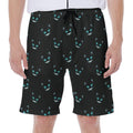 Black Cheshire Cat Pattern Print Men's Beach Shorts