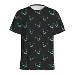 Black Cheshire Cat Pattern Print Men's Sports T-Shirt