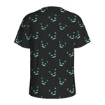 Black Cheshire Cat Pattern Print Men's Sports T-Shirt