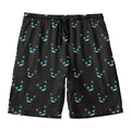 Black Cheshire Cat Pattern Print Men's Swim Trunks