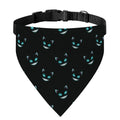 Black Cheshire Cat Pattern Print Over The Collar Dog Bandana