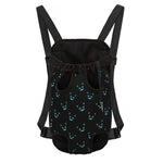 Black Cheshire Cat Pattern Print Pet Carrier Backpack