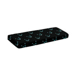 Black Cheshire Cat Pattern Print Piano Keyboard Cover