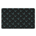 Black Cheshire Cat Pattern Print Polyester Doormat