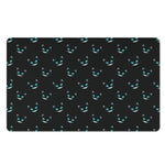 Black Cheshire Cat Pattern Print Polyester Doormat