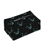 Black Cheshire Cat Pattern Print Rectangle Tissue Box Cover