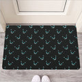 Black Cheshire Cat Pattern Print Rubber Doormat