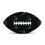 Black Cheshire Cat Pattern Print Rugby Ball