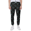 Black Cheshire Cat Pattern Print Joggers