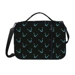 Black Cheshire Cat Pattern Print Shoulder Strap Bible Bag